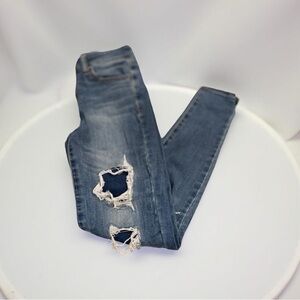 SO Blue Distressed Skinny Jeans
